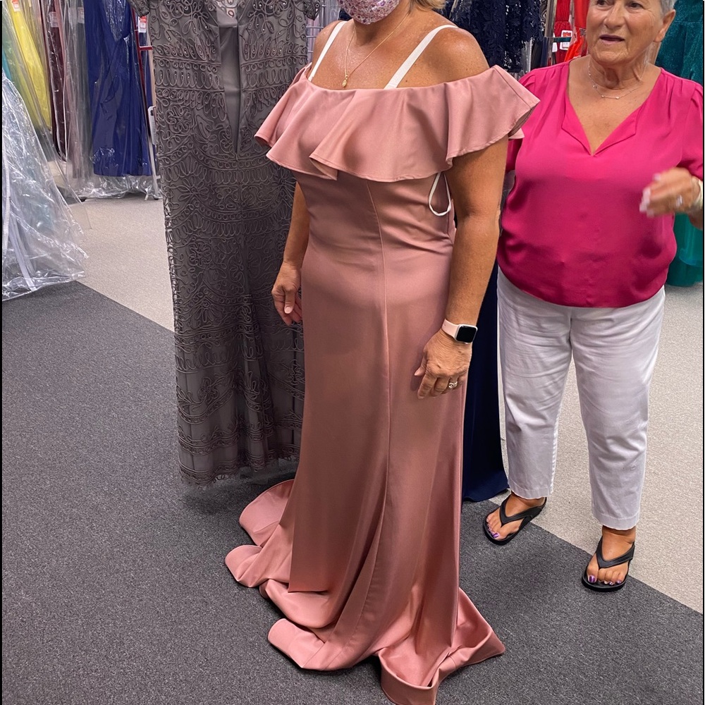 Alyce Paris dusty rose evening gown